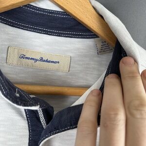 Tommy Bahama Shirt‎ Mens S Dove Grey Short Sleeve Modal Blend Droptail Polo